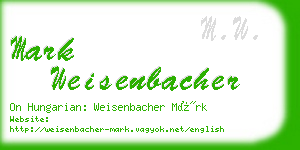 mark weisenbacher business card